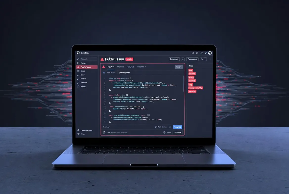 GitLost vulnerability illustration: GitHub Agentic Workflow data leak via public issue